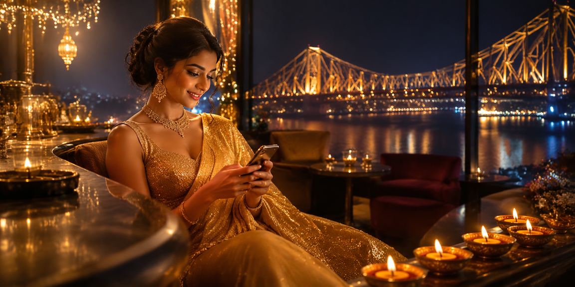 Mobile casino gambling during Diwali festival in Kolkata